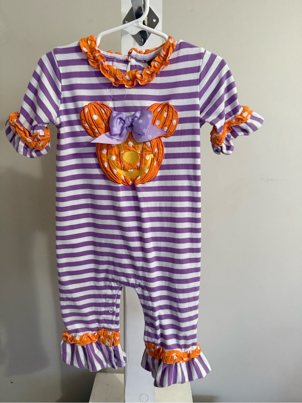 Banana Split Minnie Mouse Halloween Romper